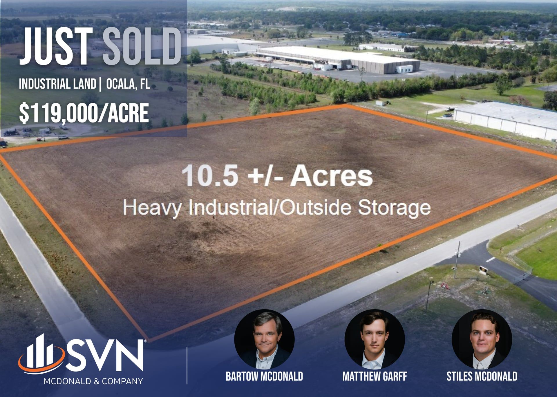 10.5 +/- Acres Industrial Land